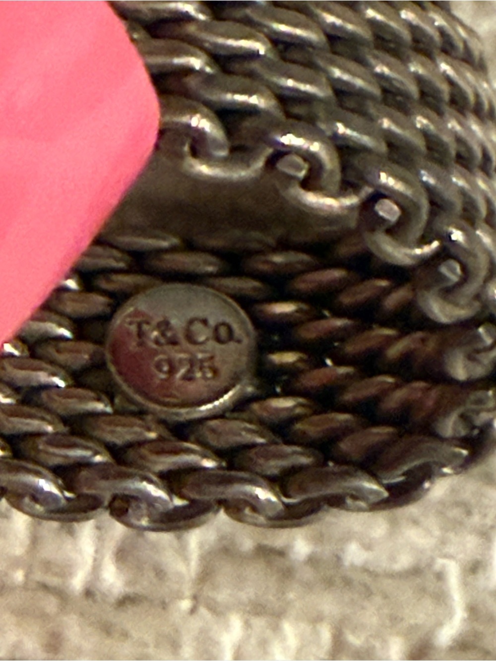 Tiffany & Co. Sterling Silver Braided Stack Ring - Turquoise Pouch - Picture 2 of 3
